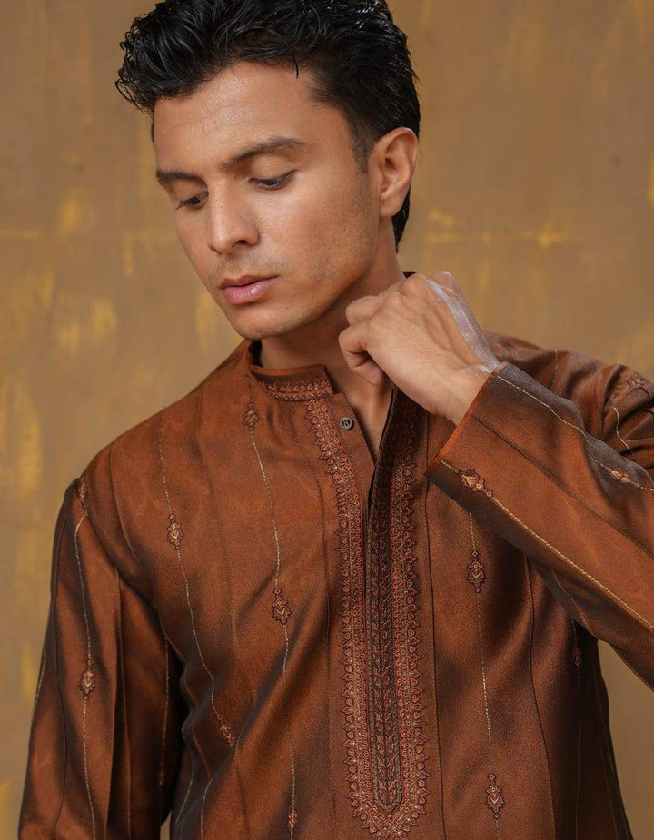J. MEN copper special kurta | JTKSPA-48109-08