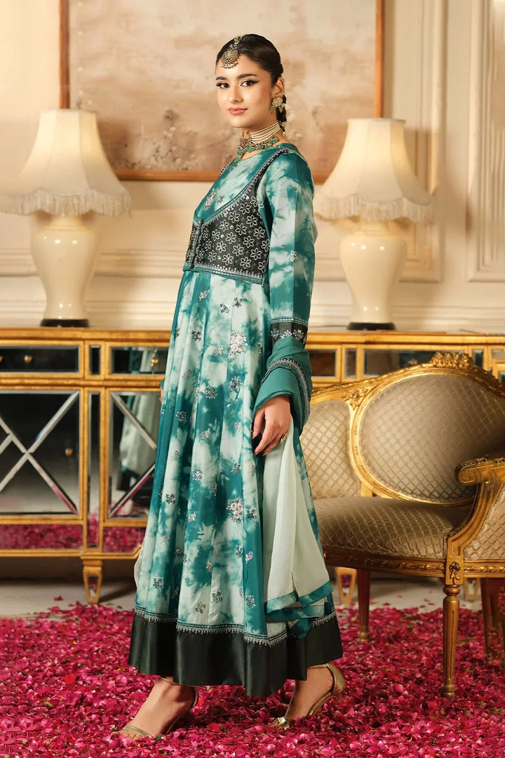 Rangreza HR-488 green cotton lawn embroidered 3 piece suit