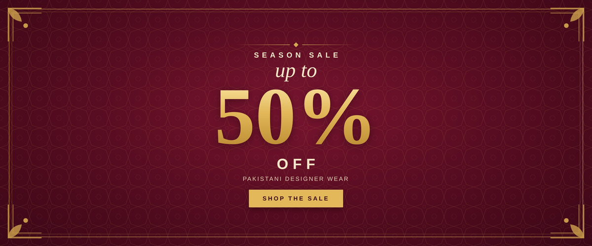 Season sale: up to 50% off Pakistani designer wear at Rangreza