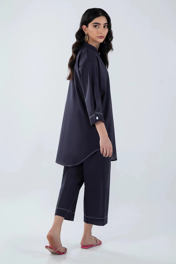 SANA SAFINAZ SANA SAFINA BLACK PAKISTANI LINEN 2 PC | SS24BSD101 SHIRT AND BOTTON RANGREZA USA 7327625425 United States S Black Linen S / Black / Linen M / Black / Linen L / Black / Linen