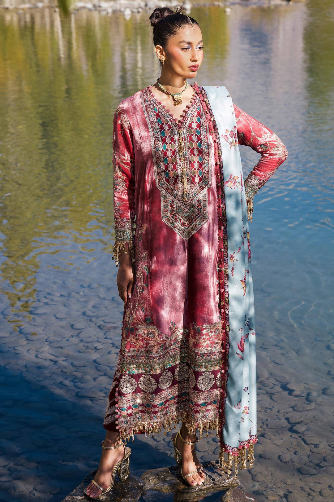 Sana Safina Piece Clothing Velvet Set Velvet, Lawn, Silk