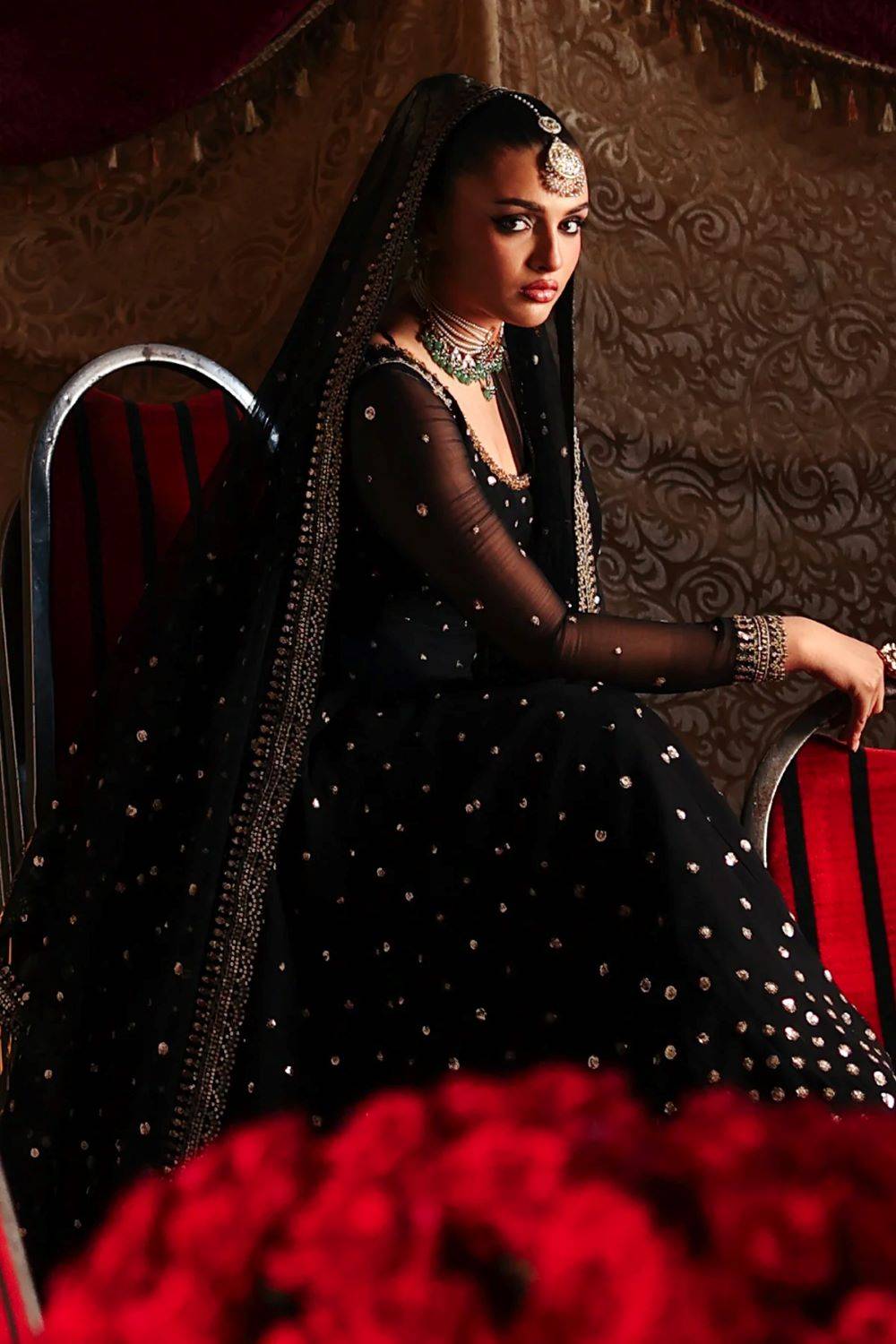 3-PC Embroidered Chiffon Suit | CMA-6-180-37