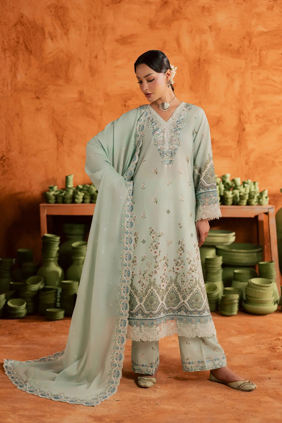 BATIK Printed LAWN Dress 3 PIECE | MINT CHIP-14 XS / MINT GREEN / LAWN BATIK Printed LAWN Dress 3 PIECE | MINT CHIP-14 XS / MINT GREEN / LAWN