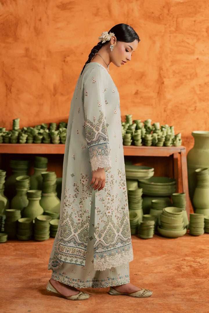 BATIK Printed Lawn Dress 3 PIECE | MINT CHIP-14