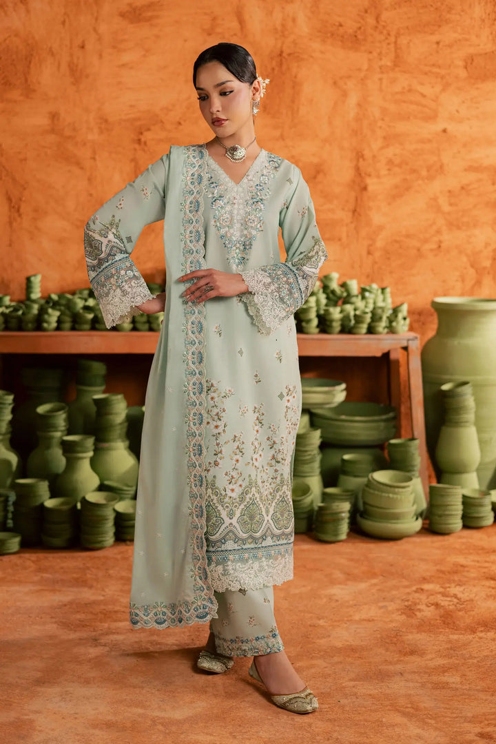 BATIK Printed Lawn Dress 3 PIECE | MINT CHIP-14