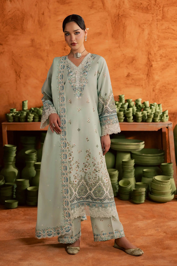 BATIK Printed Lawn Dress 3 PIECE | MINT CHIP-14